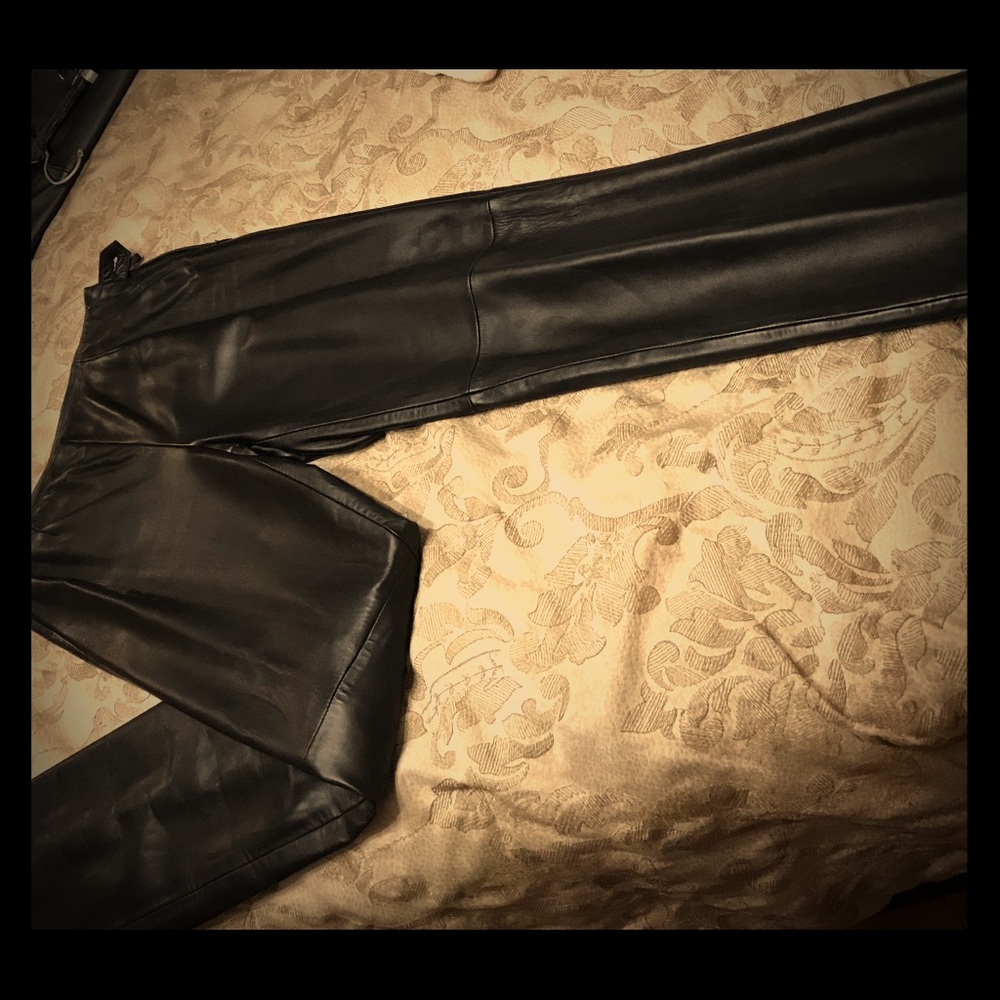 Hugo Buscati leather pants size 4